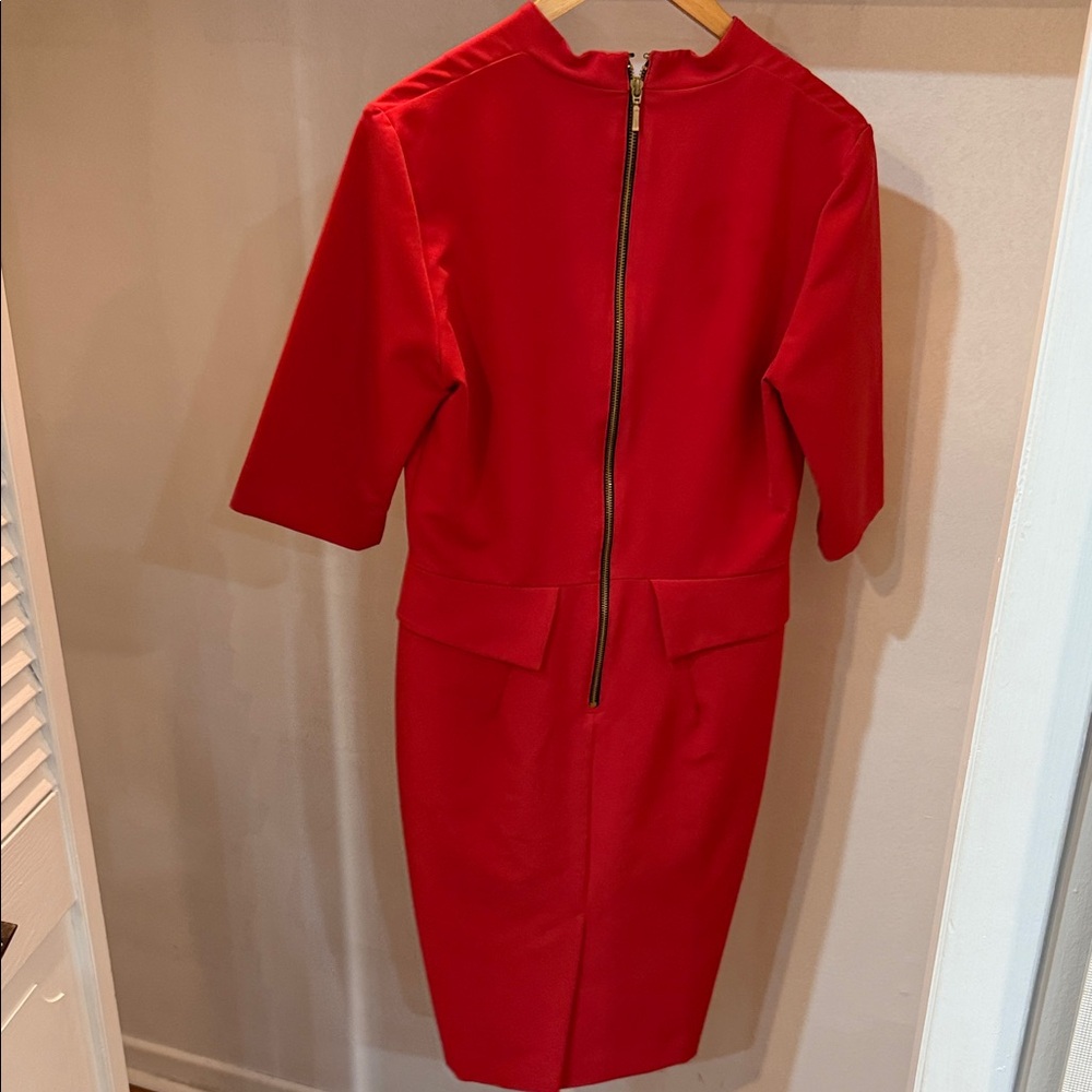 Elegant Red Women's Dress - Picture 12 of 12